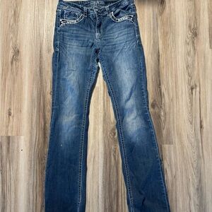 Grace Women's Boot Cut Jeans in Classic Blue